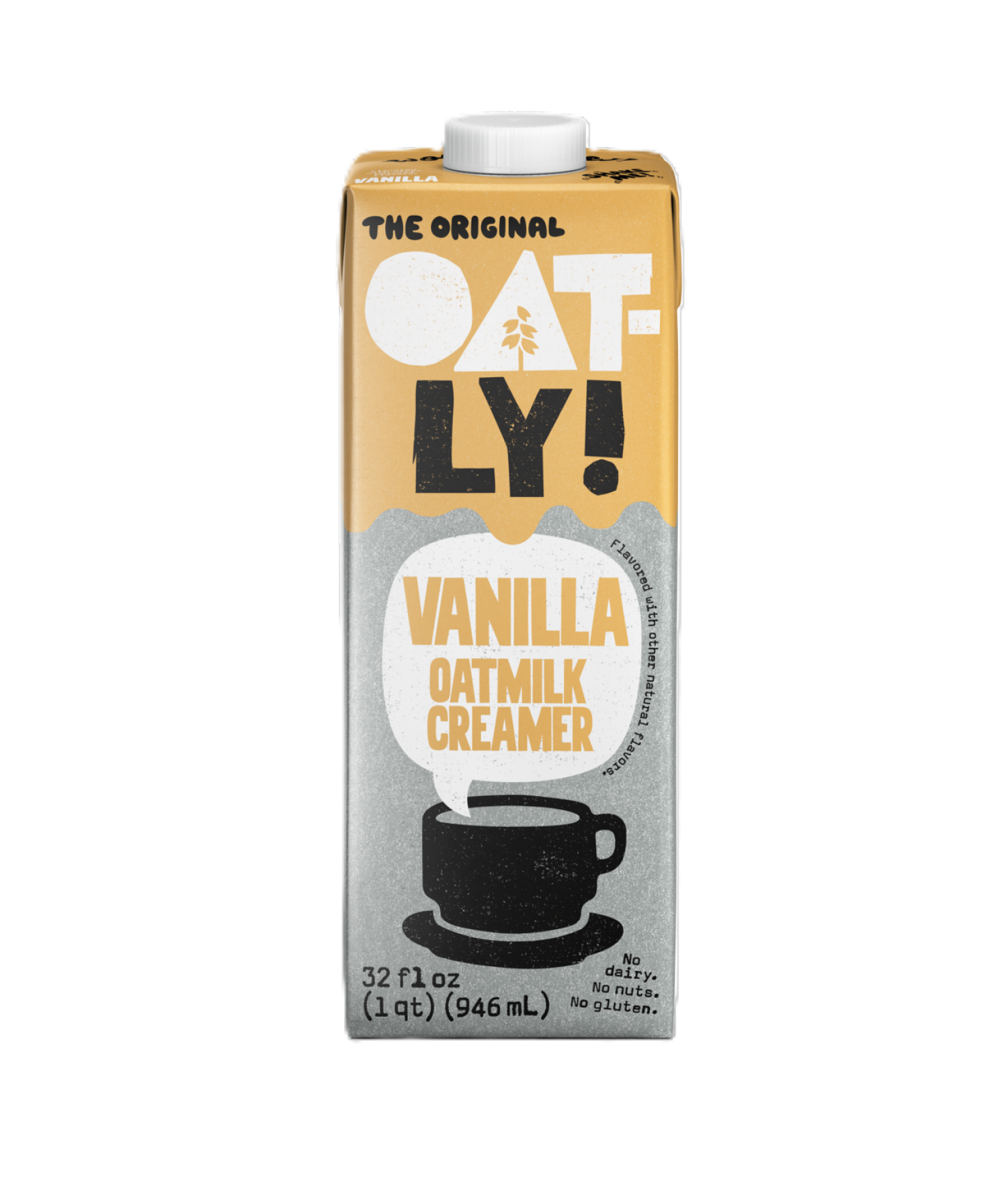 slide 1 of 2, Oatly Oat Milk Liquid Coffee Creamer - Vanilla, 32 fl oz