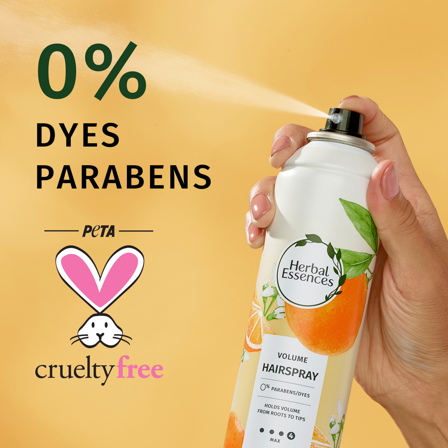 slide 2 of 5, Herbal Essences Volume Hairspray, Lightweight, Maximum Hold Hair Spray for Fine Hair, 24 Hour Hold, 12.8 fl oz, 8 oz