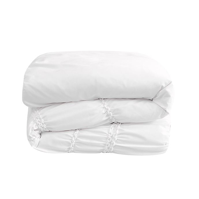 slide 5 of 8, Baxton Studio Gardenia Reversible Full Comforter Set - White, 5 ct