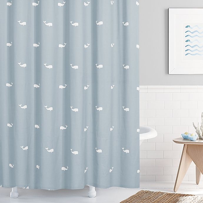 slide 1 of 1, Lamont Home Moby Shower Curtain - Spa Blue, 54 in x 78 in