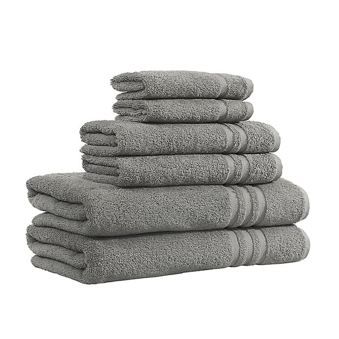 slide 2 of 5, Linum Home Textiles Denzi Turkish Cotton Bath Towel Set - Dark Grey, 6 ct