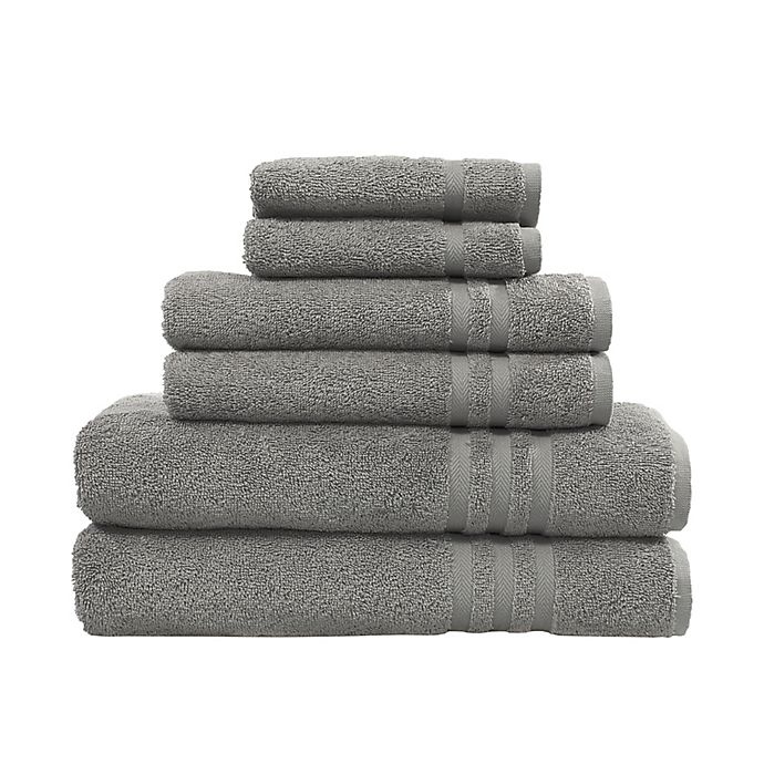 slide 1 of 5, Linum Home Textiles Denzi Turkish Cotton Bath Towel Set - Dark Grey, 6 ct