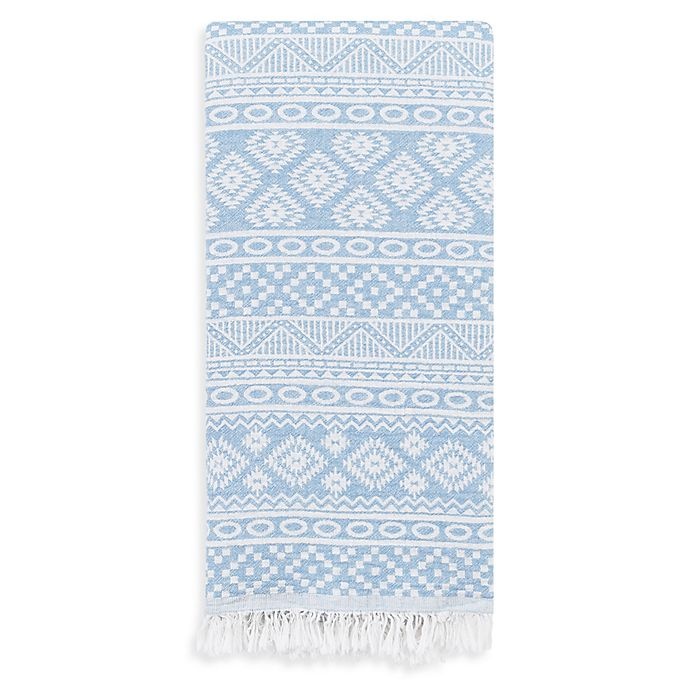 slide 2 of 5, Linum Home Textiles Sea Breeze Pestemal Beach Towel - Sky Blue, 1 ct