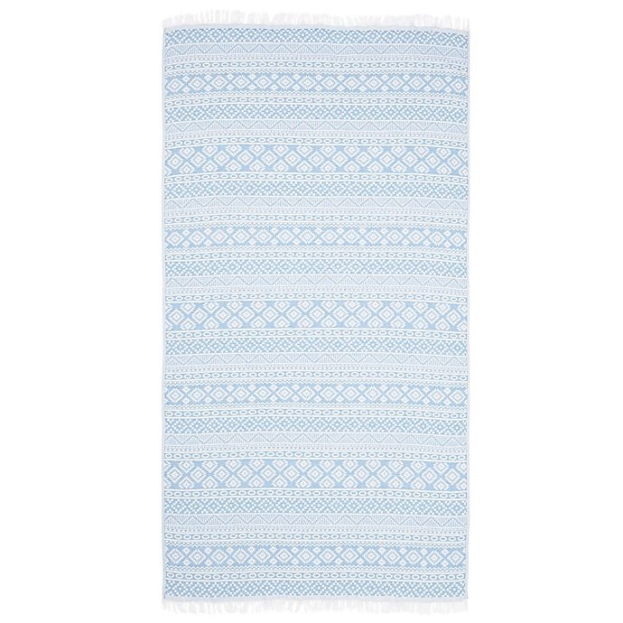 slide 1 of 5, Linum Home Textiles Sea Breeze Pestemal Beach Towel - Sky Blue, 1 ct