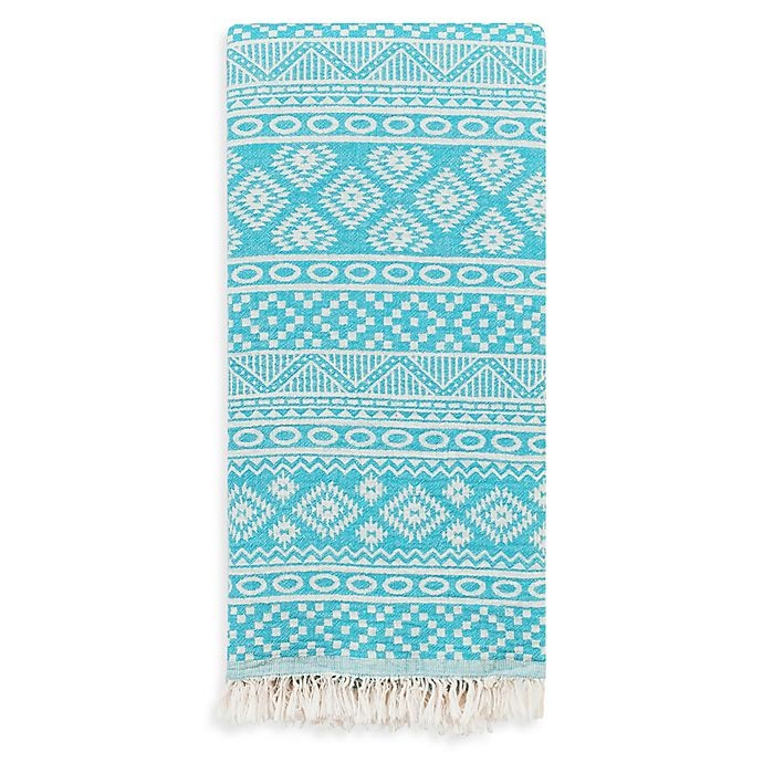 slide 5 of 5, Linum Home Textiles Sea Breeze Pestemal Beach Towel - Turquoise, 1 ct