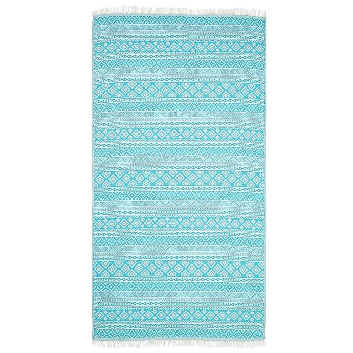 slide 1 of 5, Linum Home Textiles Sea Breeze Pestemal Beach Towel - Turquoise, 1 ct