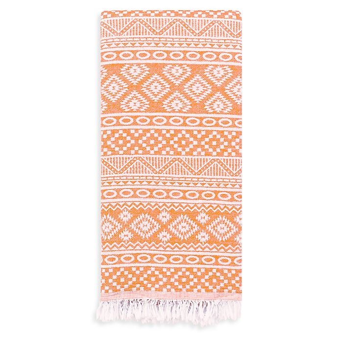 slide 2 of 5, Linum Home Textiles Sea Breeze Pestemal Beach Towel - Orange, 1 ct