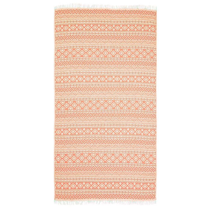 slide 1 of 5, Linum Home Textiles Sea Breeze Pestemal Beach Towel - Orange, 1 ct