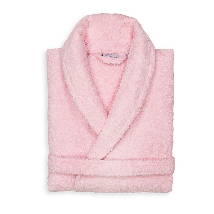 slide 1 of 2, Linum Home Textiles Small/Medium Turkish Cotton Terry Unisex Bathrobe - Pink, 1 ct