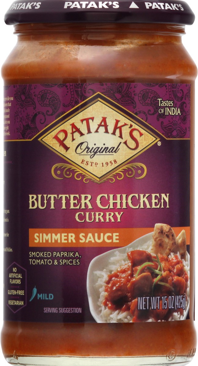 slide 12 of 13, Patak's Mild Butter Chicken Curry Simmer Sauce 15 oz, 15 oz