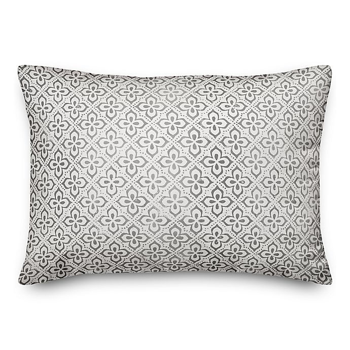 slide 1 of 1, Designs Direct Faded Indoor/Outdoor Oblong Throw Pillow - Grey, 1 ct