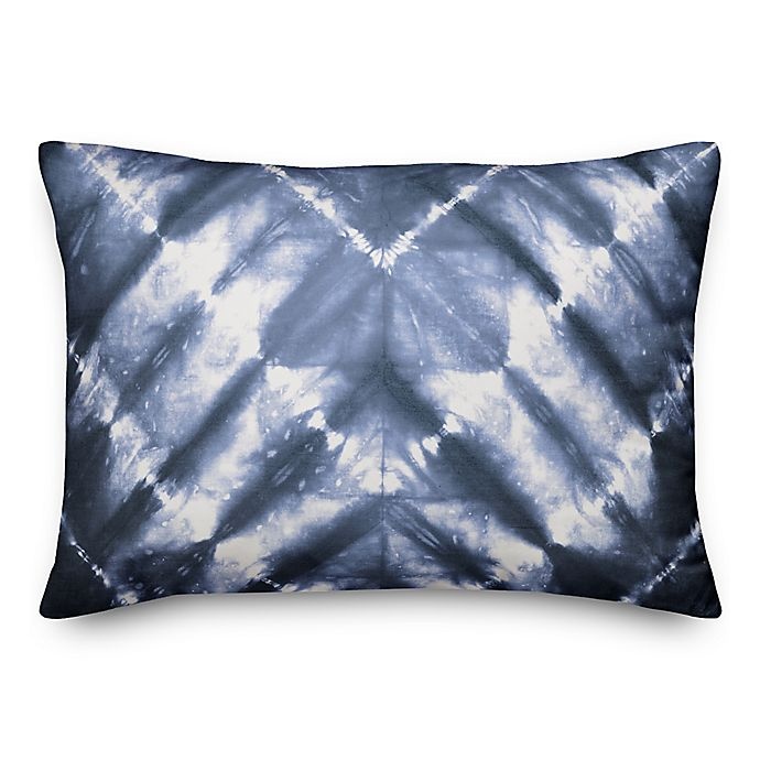 slide 1 of 1, Designs Direct Shibori Oblong Outdoor Throw Pillow - Blue, 1 ct