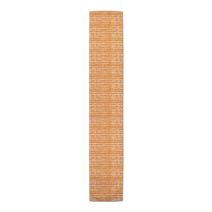 slide 2 of 3, Designs Direct Fall Herringbone Table Runner - Orange, 72 in