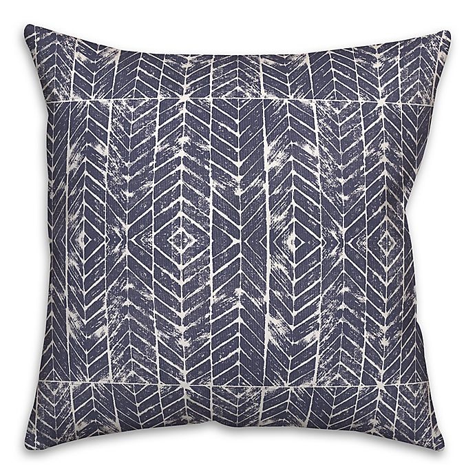 slide 1 of 2, Designs Direct Distressed Indigo Chevron 18x18 Throw Pillow, 1 ct