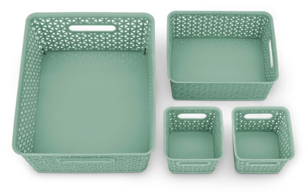 slide 8 of 13, Whitmor Resin Form Totes S/4 Loden Frost, 1 ct