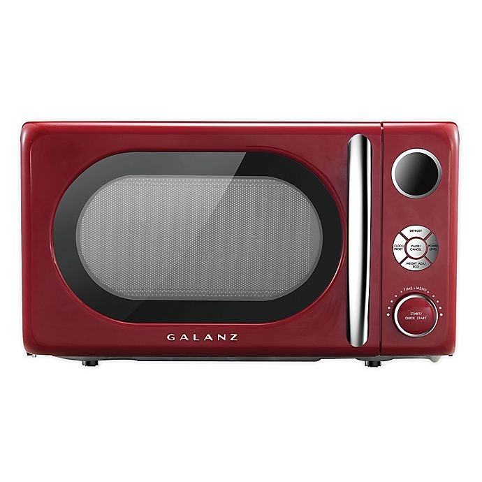 slide 1 of 6, Galanz Retro Style 0.7 cu. ft. Microwave Oven - Red, 1 ct