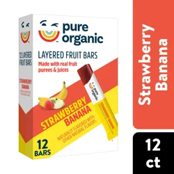 Pure Organic Strawberry Banana Layered Fruit Bars