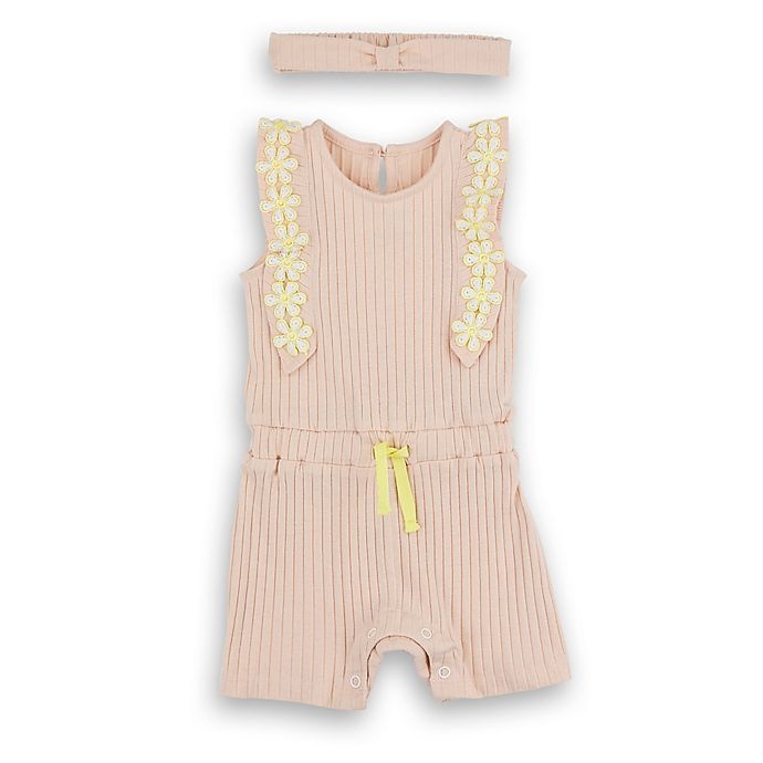 slide 1 of 2, Sovereign Code ROMPER 12M PEACH AUBRIELLA, 1 ct