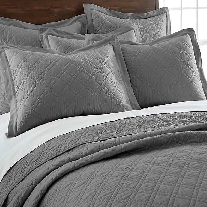 slide 2 of 3, Levtex Home Sasha European Pillow Sham - Charcoal, 1 ct