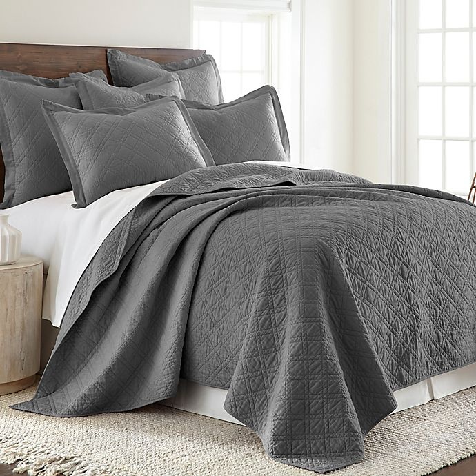 slide 3 of 3, Levtex Home Sasha European Pillow Sham - Charcoal, 1 ct