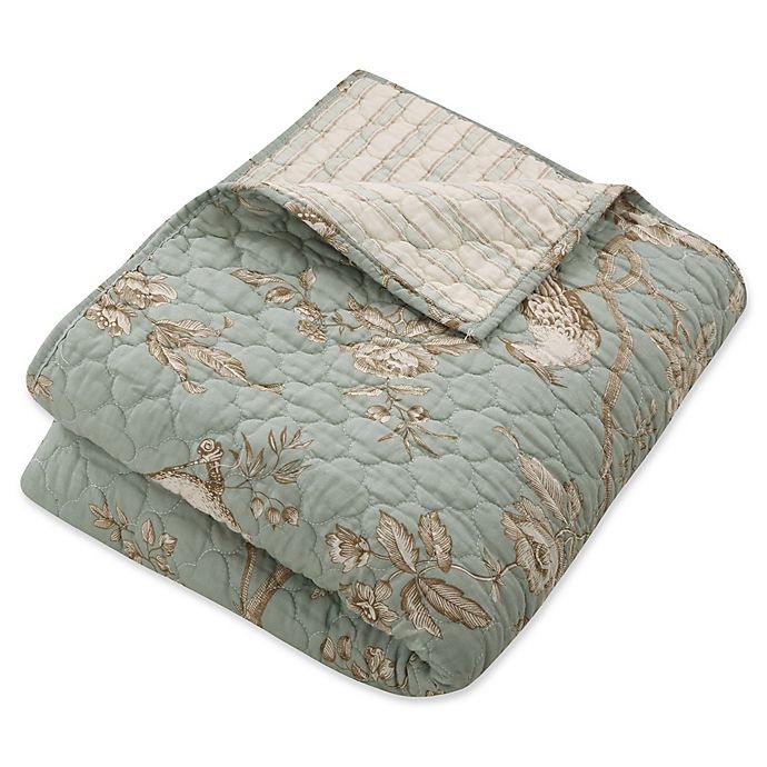 slide 1 of 2, Levtex Home Layn Reversible Throw Blanket - Teal, 1 ct