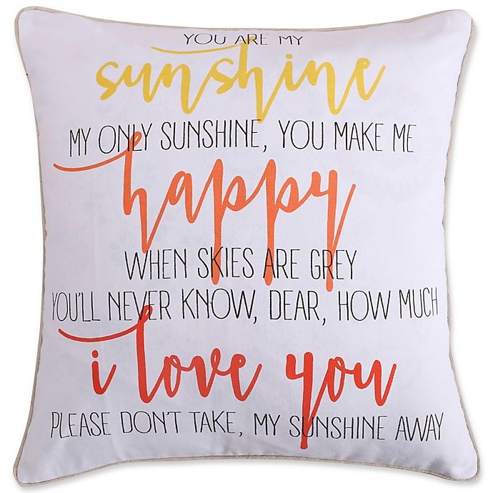 slide 1 of 1, Levtex Home Kaitlyn Coral Sunshine Square Throw Pillow - White, 1 ct