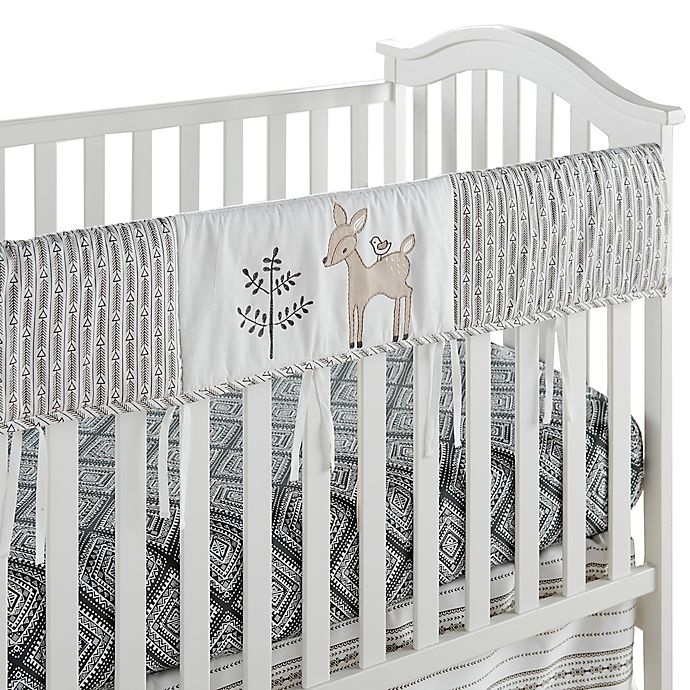 slide 1 of 2, Levtex Baby Bailey Rail Guard - Charcoal/White, 1 ct