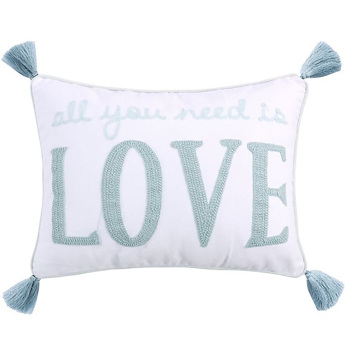 slide 1 of 3, Levtex Home Lara Spa Love Oblong Throw Pillow - White, 1 ct