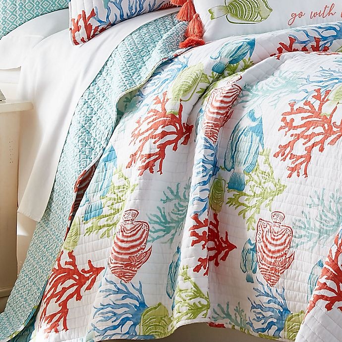 slide 2 of 3, Coastal Living Nikoleta Reversible Full/Queen Quilt Set, 3 ct