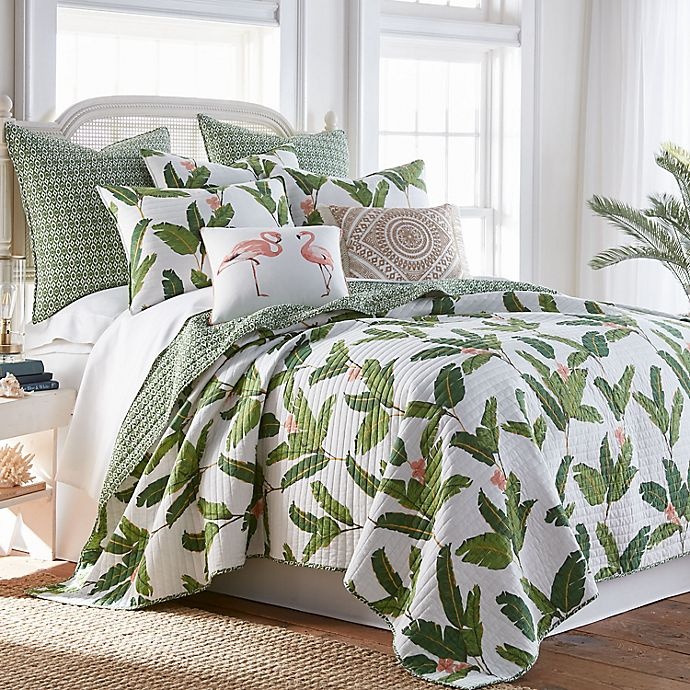 slide 1 of 3, Coastal Living Luliana King Quilt Set - Green, 3 ct