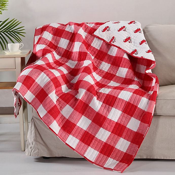 slide 2 of 2, Levtex Home Road Trip Quilted Reversible Throw Blanket - Red, 1 ct