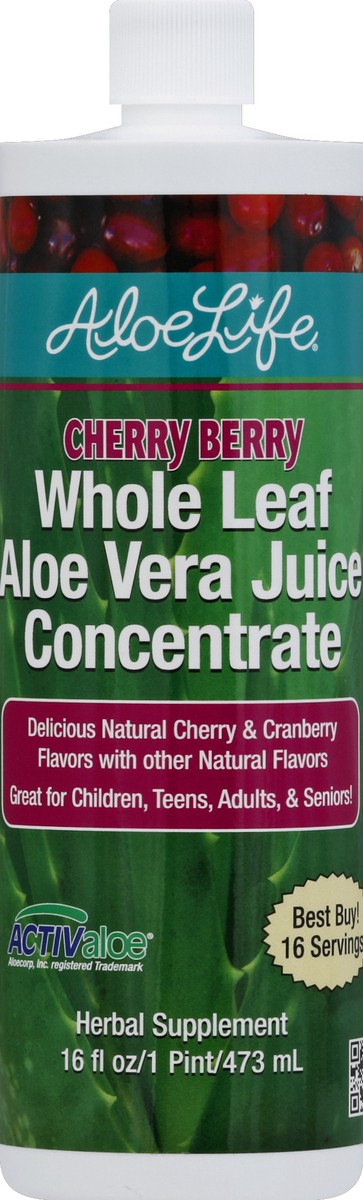 slide 2 of 2, Aloe Life Al Aloe Cherry Berry, 16 oz
