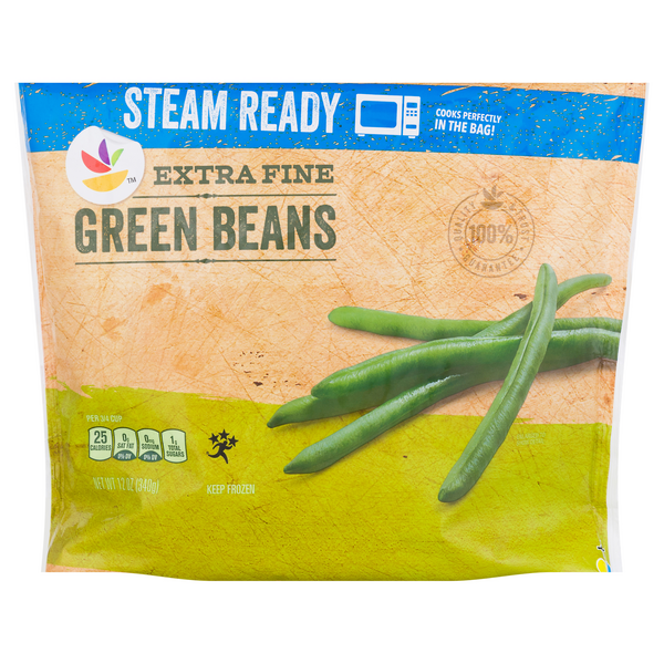 slide 1 of 1, GIANT SteamReady Green Beans Extra Fine Frozen, 12 oz