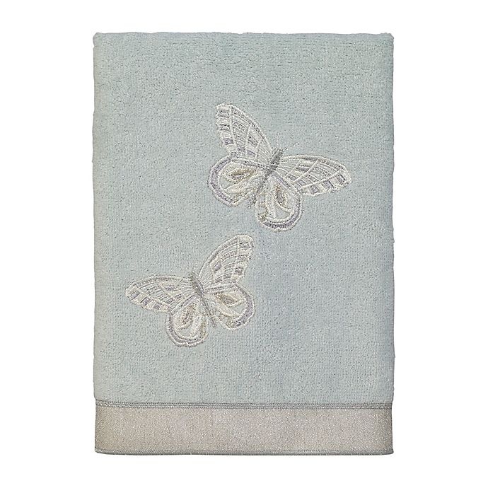 slide 1 of 1, Avanti Butterflies Hand Towel - Aqua, 1 ct