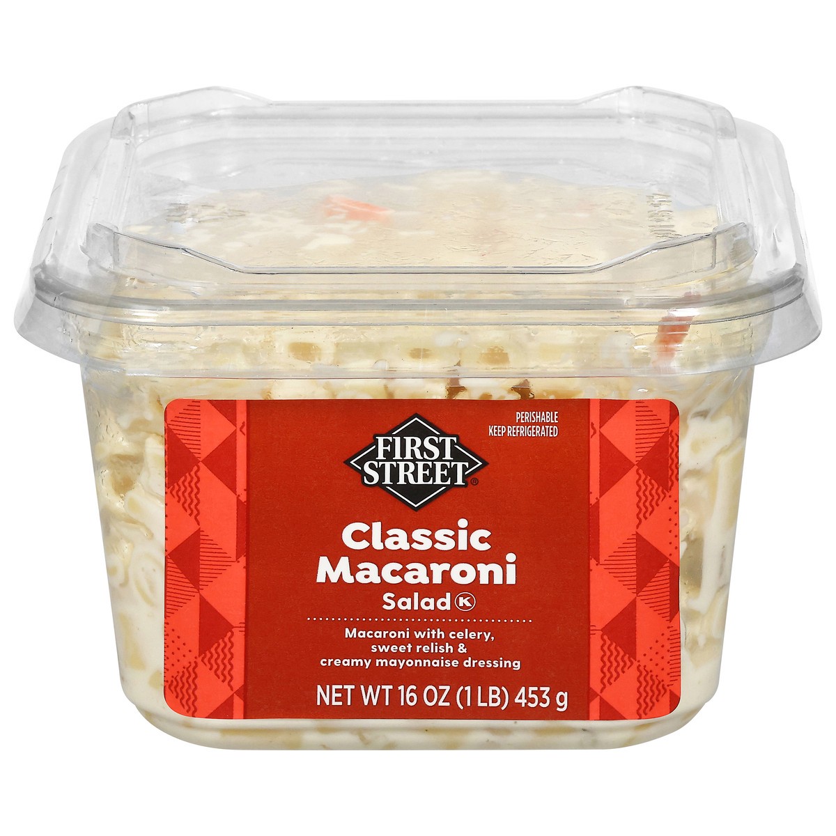 slide 3 of 4, First Street Classic Macaroni Salad, 16 oz