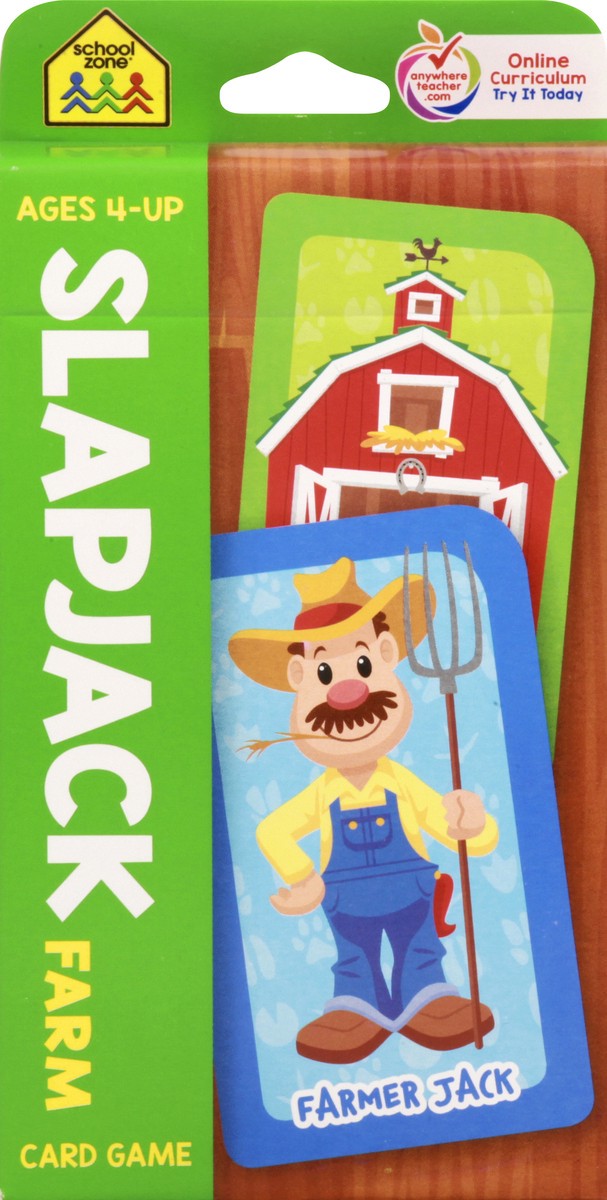 slide 7 of 8, School Zone SlapJack Farm Card Game, 1 ct