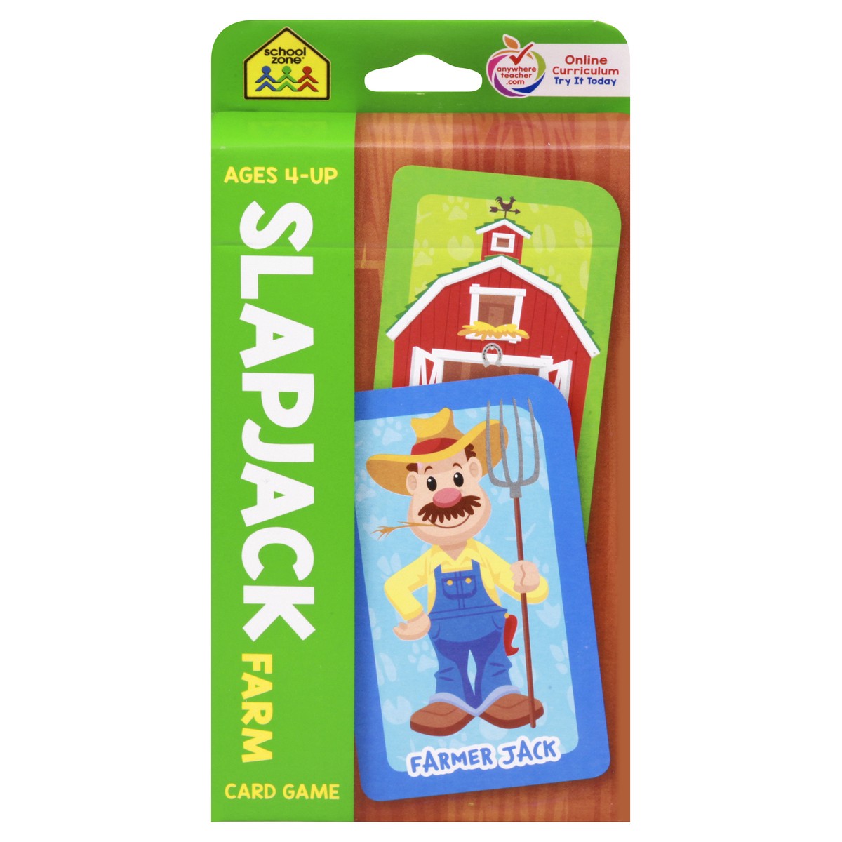 slide 1 of 8, School Zone SlapJack Farm Card Game, 1 ct