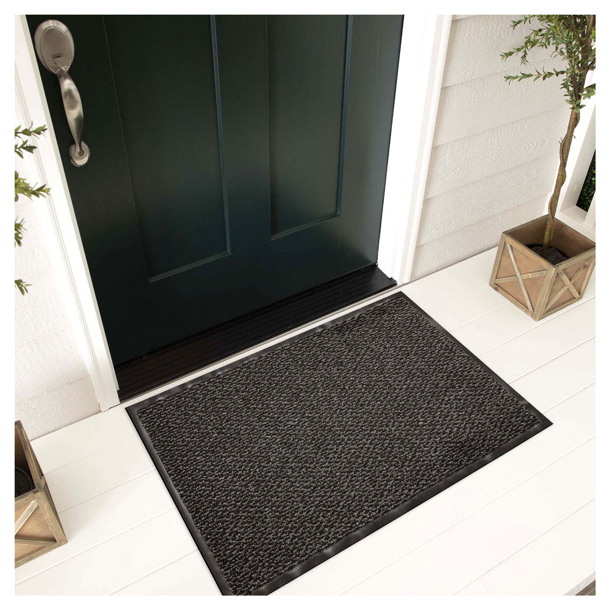 slide 1 of 9, Mohawk Simply Awesome Graphite Doormat, 23 x 35 