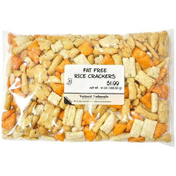 slide 1 of 1, Valued Naturals Fat Free Rice Crackers Prepriced, 10 oz