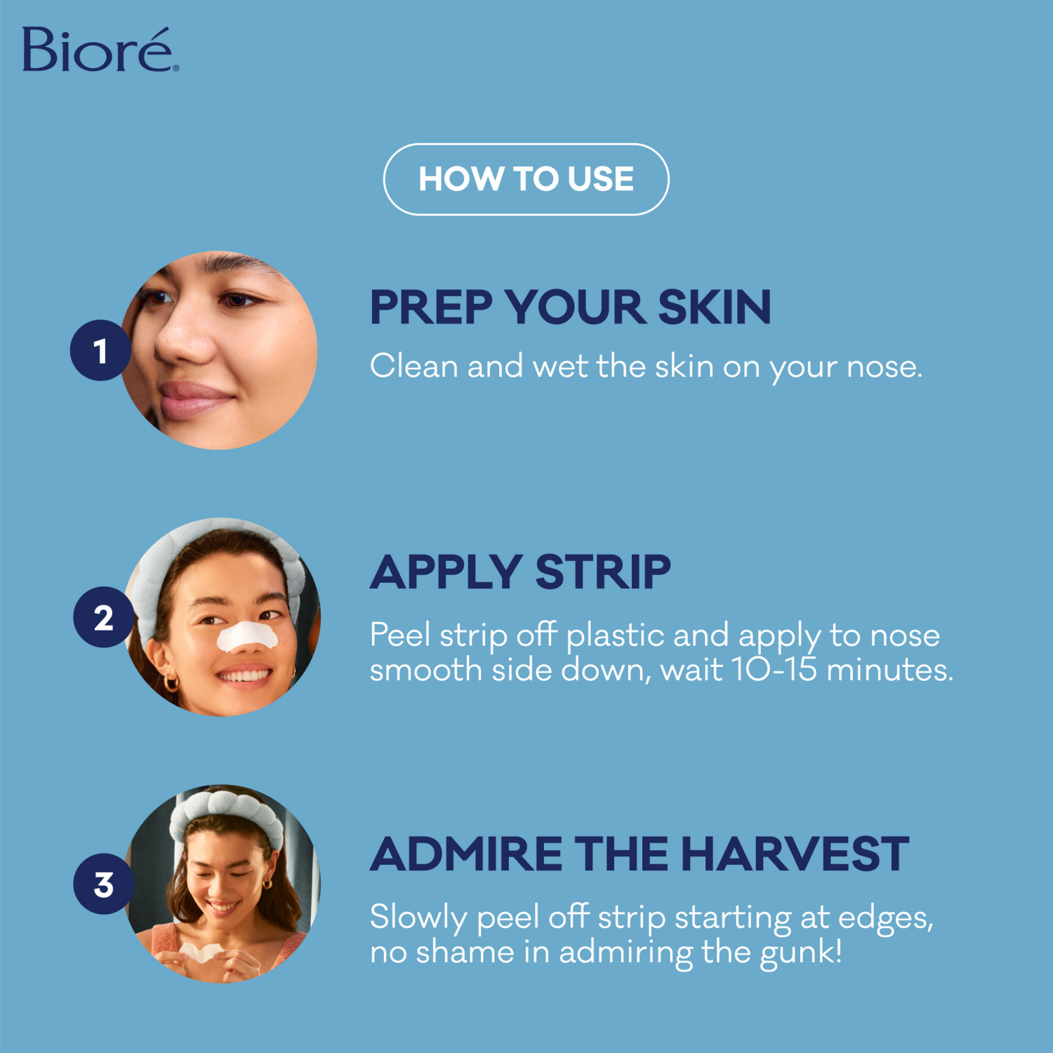slide 7 of 8, Biore Deep Cleansing Nose Strips, 8 ct