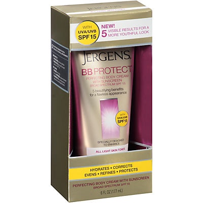 slide 1 of 1, Jergens BB Protect Perfecting Body Cream SPF 15 Light Tones, 6 oz