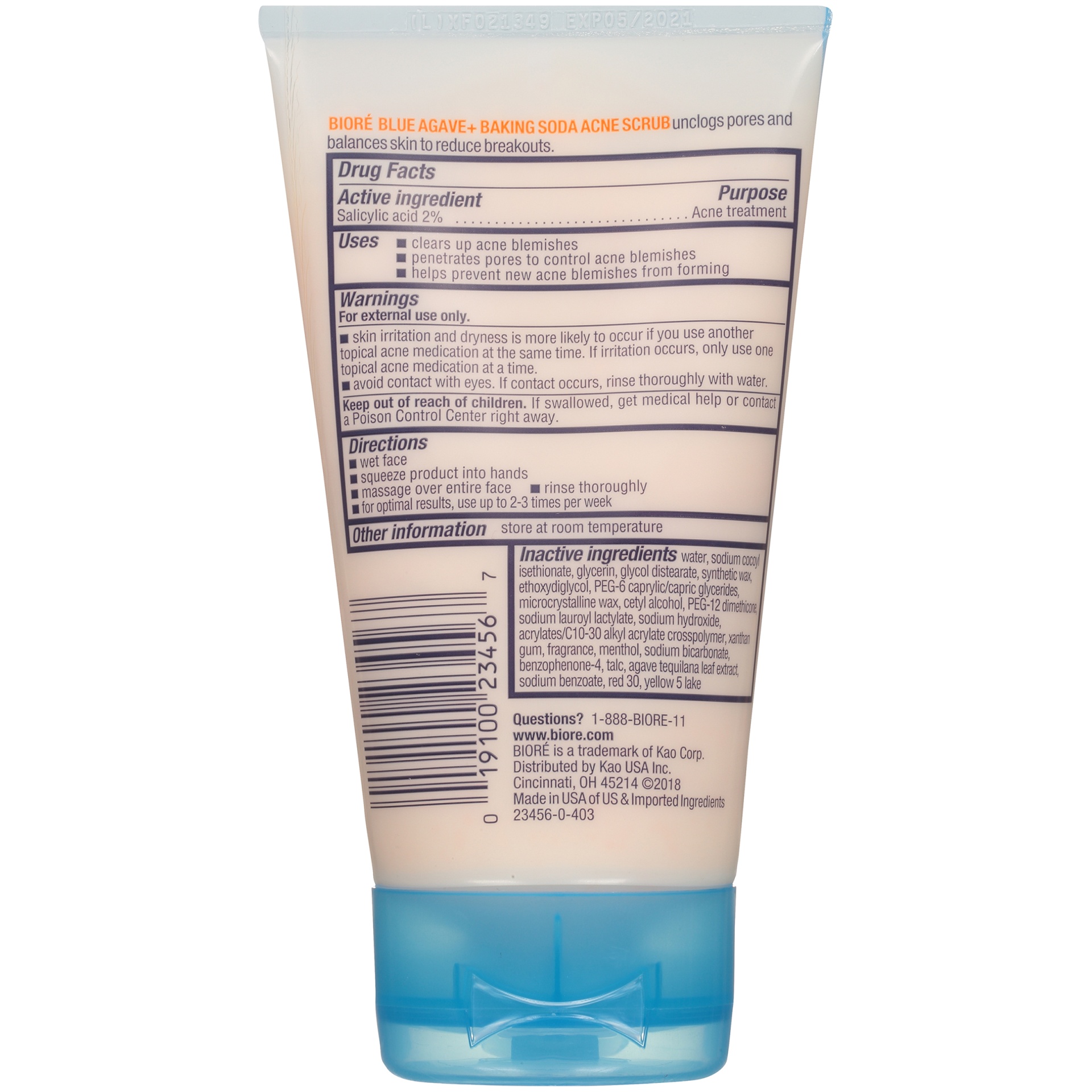 slide 6 of 6, Biore Baking Soda Acne Scrub, 4.5 oz