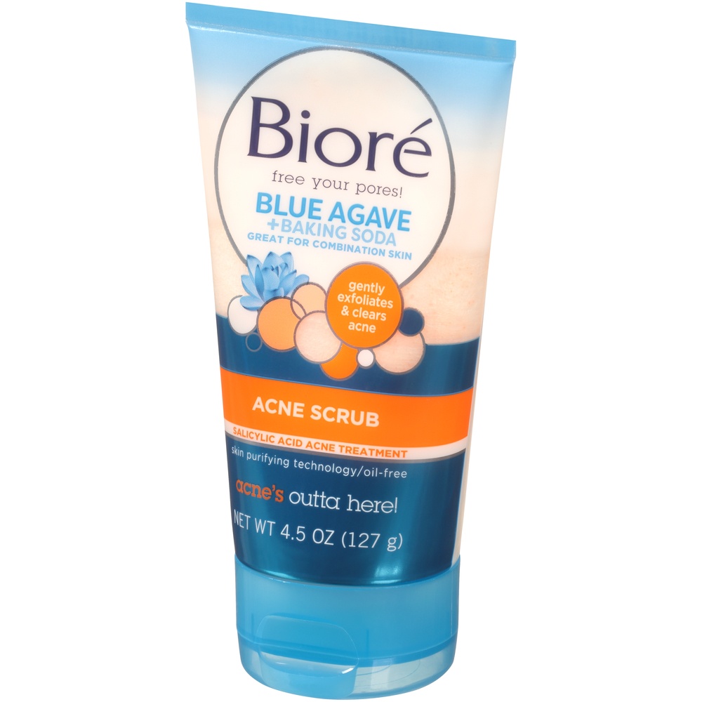 slide 4 of 6, Biore Baking Soda Acne Scrub, 4.5 oz