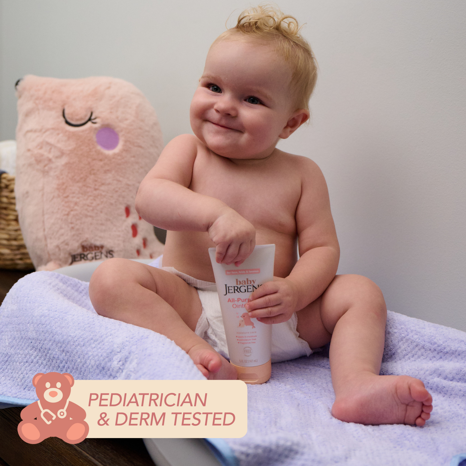 slide 3 of 8, Jergens Baby Jergens All-Purpose Ointment, Baby Ointment, Plant-Based Moisturizers Baby Ointment, Petrolatum Free & Pediatrician-Tested Ointment for Babies, 5 Oz, 5 fl oz