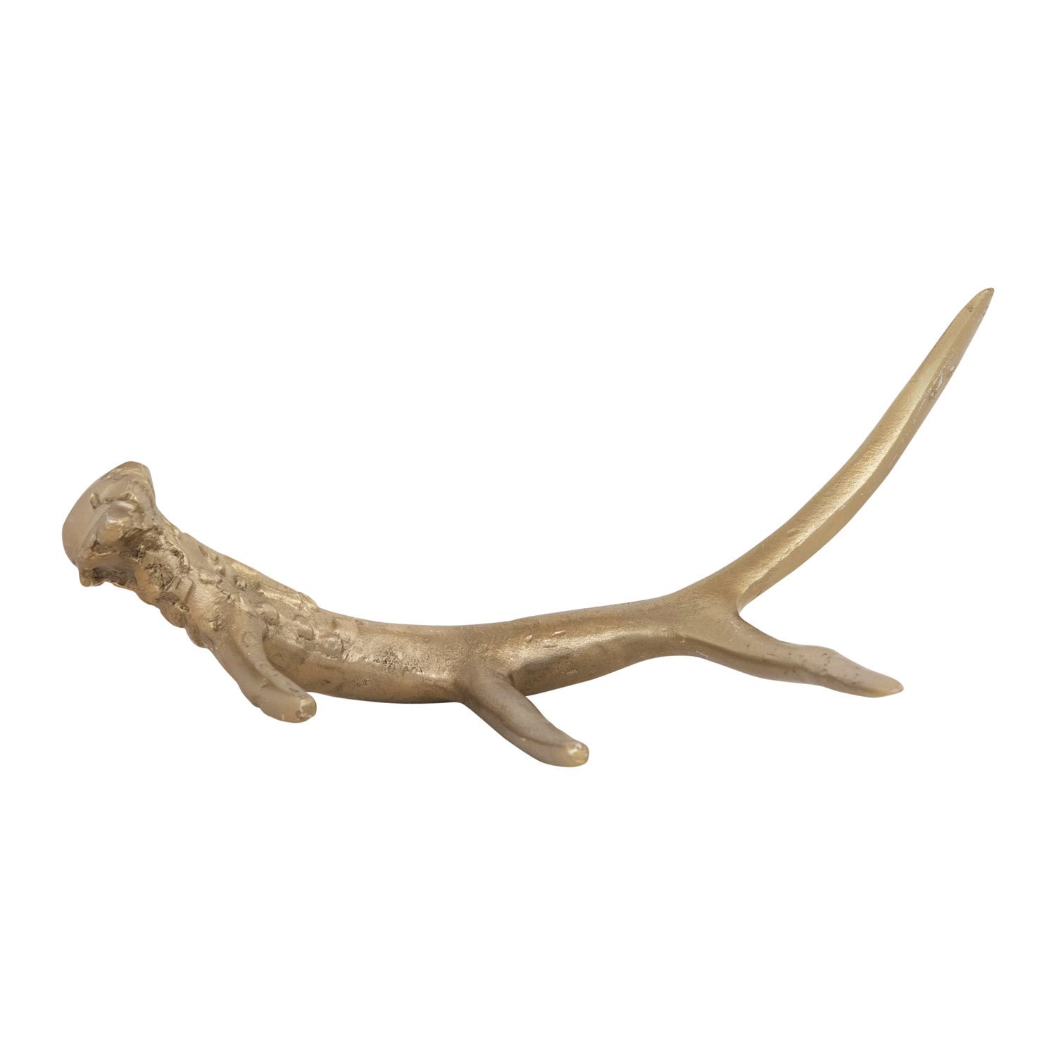 slide 1 of 1, Creative Co-Op Aluminum Antler In Gold Finish, 16 in x 5 in