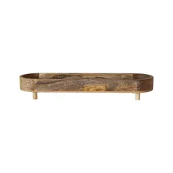 Creative Co-Op Mango Wood Footed Tray