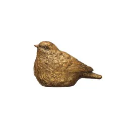 Creative Co-Op Gold Resin Bird - Style 3