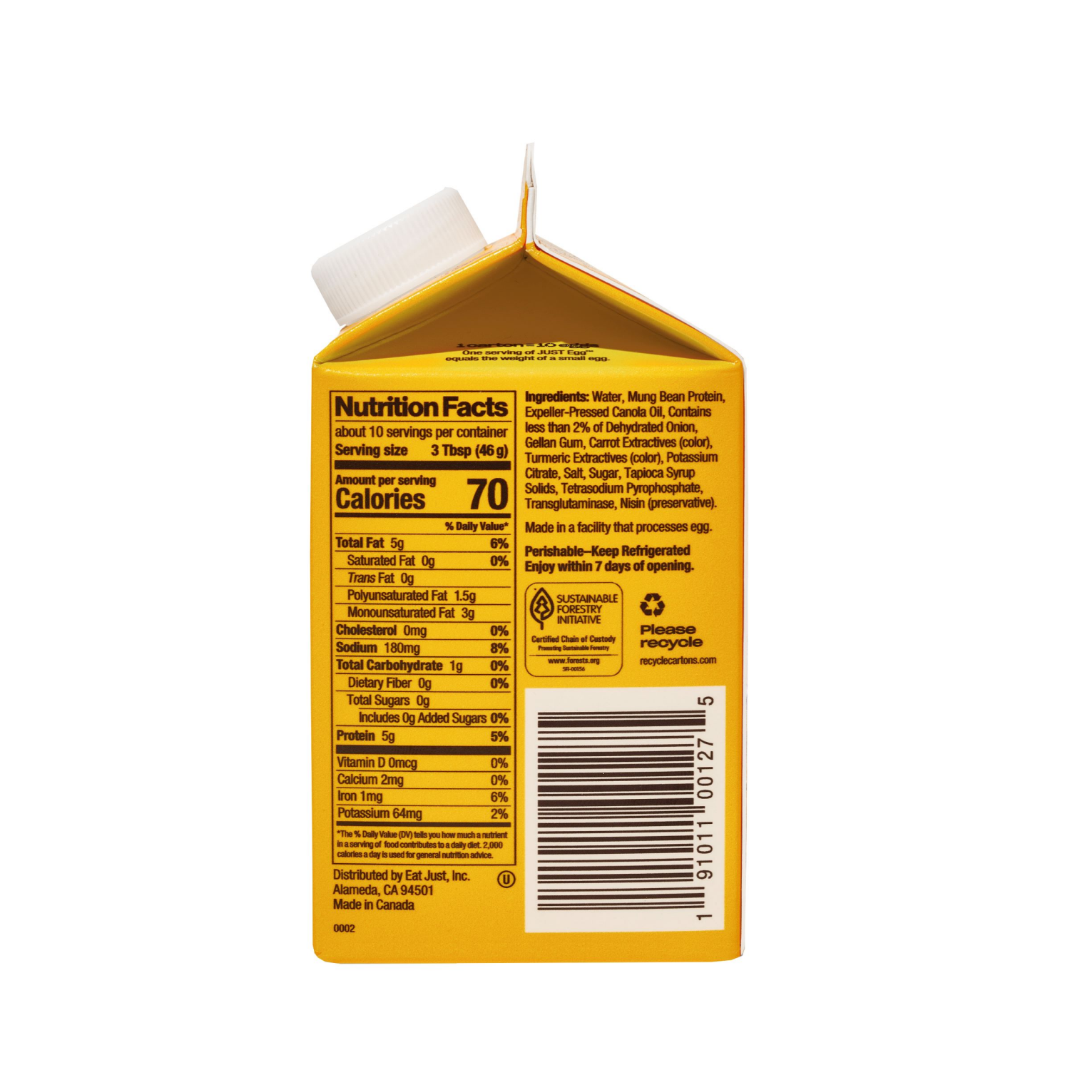 slide 5 of 8, Just Egg, Plant-Based Egg- 16 oz, 16 oz