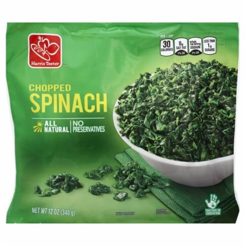 slide 1 of 1, Harris Teeter Spinach - Chopped, 12 oz