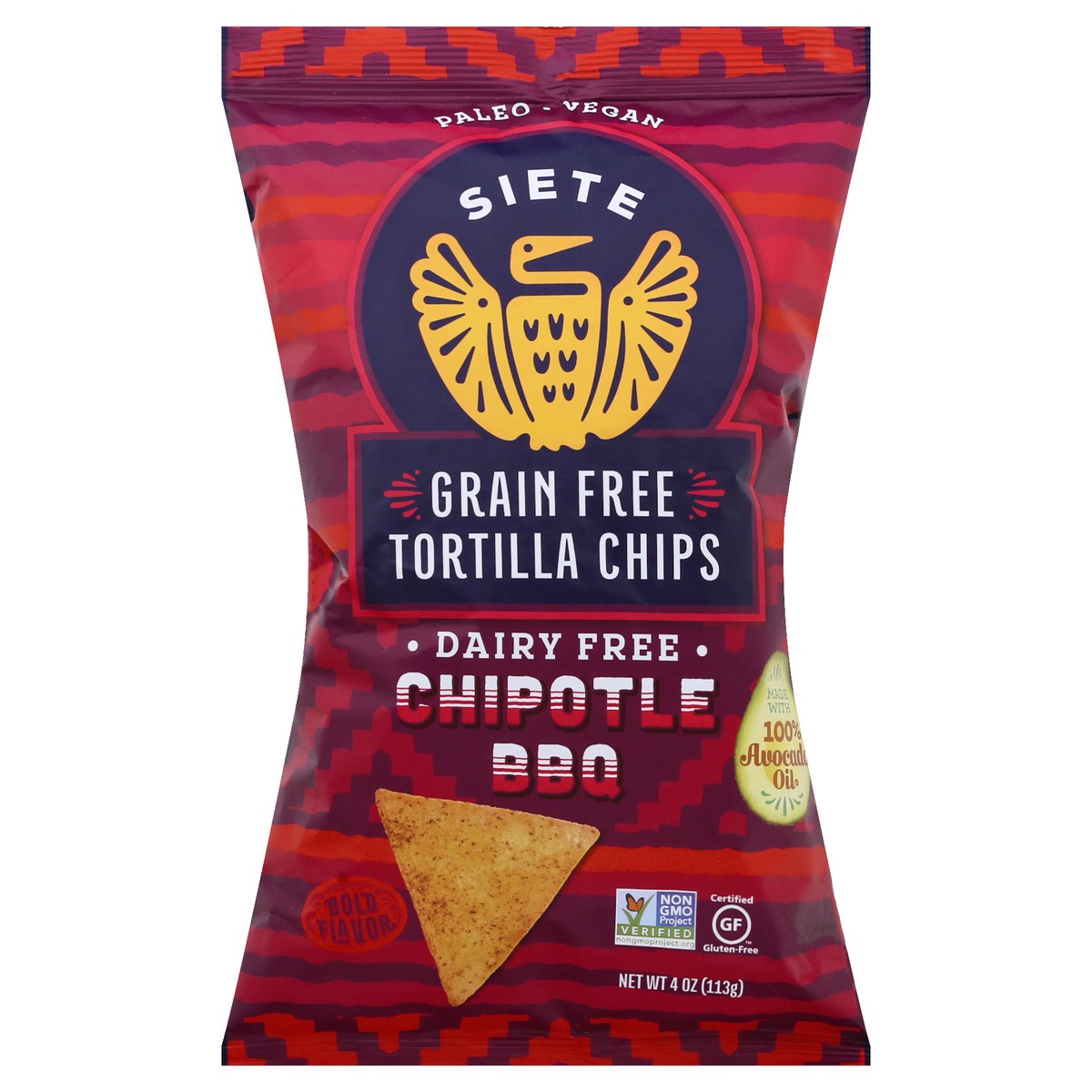 slide 1 of 9, Siete Grain Free Dairy Free Chipotle BBQ Tortilla Chips 4 oz, 4 oz